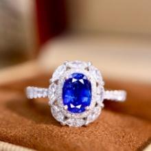 14k Gold 1.50 Ctw Natural Sapphire & Diamond Ring
