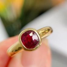 14k Gold 1.06 Ct Natural Ruby Ring