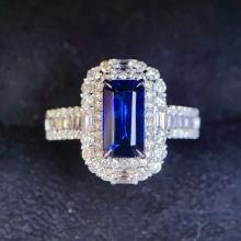 14k Gold 3.15 Ctw Natural Sapphire & Diamond Ring