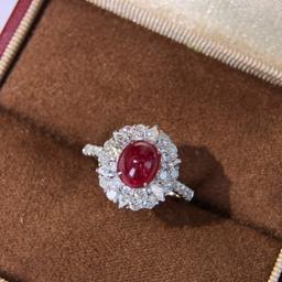 14k Gold 3.13 Ctw Natural Ruby & Diamond Ring