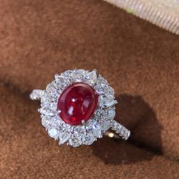 14k Gold 3.13 Ctw Natural Ruby & Diamond Ring