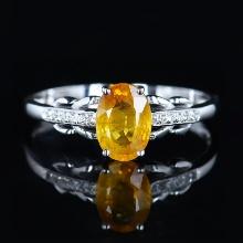 14k Gold 1.13 Ct Natural Sapphire & Sapphire Ring