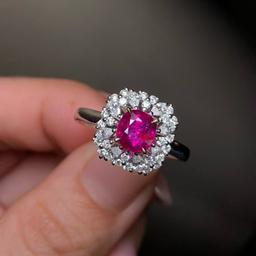 14k Gold 1.76 Ctw Natural Ruby & Diamond Ring