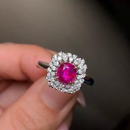 14k Gold 1.76 Ctw Natural Ruby & Diamond Ring