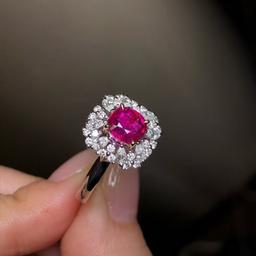 14k Gold 1.76 Ctw Natural Ruby & Diamond Ring