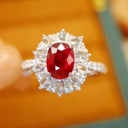 14k Gold 1.60 Ctw Natural Ruby & Diamond Ring