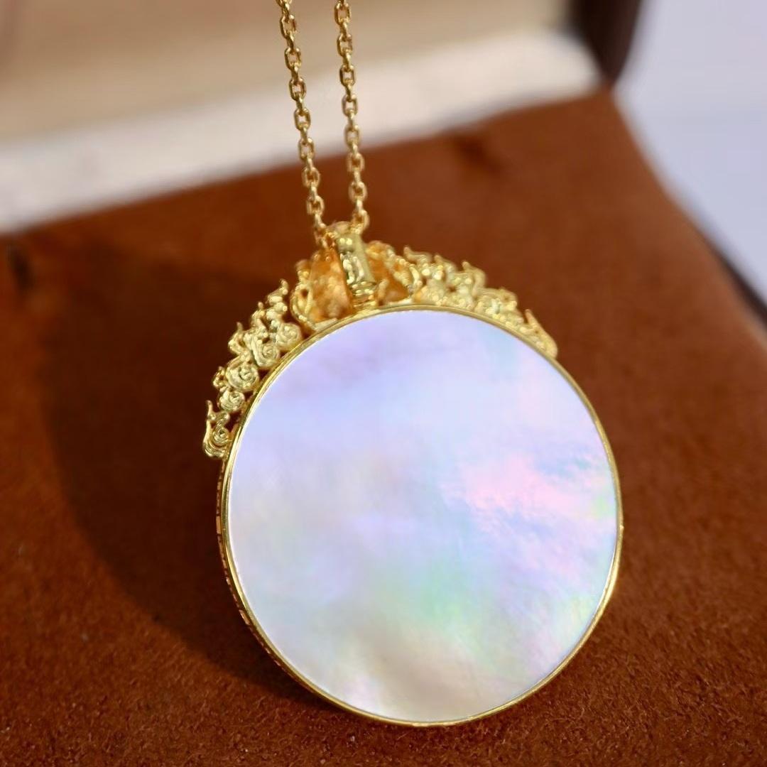 14k Gold 0.66 Ctw Natural Emerald & Diamond Pendant( Without Chain )