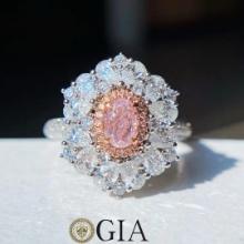 Gia Certified 14k Gold 2.04 Ctw Natural Pink Diamond & Diamond Ring/pendant( Without Chain )