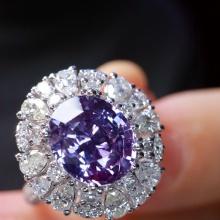 14k Gold 3.73 Ctw Natural Sapphire & Diamond Ring/pendant( Without Chain )