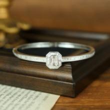 14k Gold 3.5 Ct Natural H Diamond Bangle