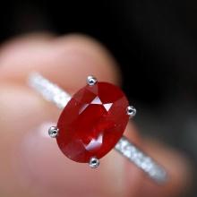 14k Gold 1.22 Ctw Natural Ruby & Diamond Ring