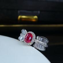 14k Gold 1.36 Ctw Natural Ruby & Diamond Ring