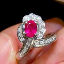 14k Gold 1.50 Ctw Natural Ruby & Diamond Ring
