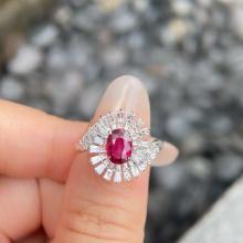 14k Gold 1.93 Ctw Natural Ruby & Diamond Ring
