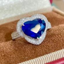 14k Gold 3.1 Ct Natural Sapphire & Diamond Ring