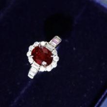 14k Gold 1.74 Ctw Natural Ruby & Diamond Ring