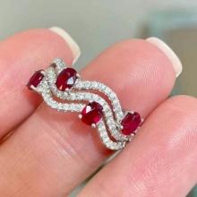 14k Gold 0.9 Ct Natural Ruby & Diamond Ring