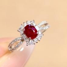 14k Gold 1.38 Ctw Natural Ruby & Diamond Ring