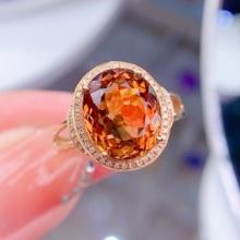 14k Gold 6.3 Ct Natural Tourmaline & Diamond Ring