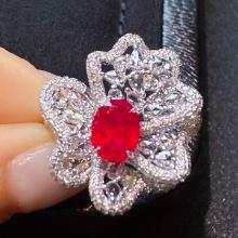 14k Gold 1.94 Ctw Natural Ruby & Diamond Ring