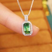 14k Gold 1.46 Ctw Natural Sapphire & Diamond Pendant( Without Chain )
