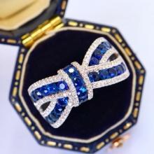 14k Gold 2.01 Ctw Natural Sapphire & Diamond Ring