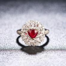 14k Gold 1.93 Ctw Natural Ruby & Diamond Ring