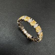 14k Gold 3.39 Ct Natural Yellow Diamond & Diamond Ring