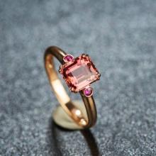 14k Gold 1.73 Ct Natural Tourmaline & Ruby Ring