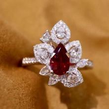 14k Gold 1.65 Ctw Natural Ruby & Diamond Ring