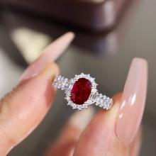 14k Gold 1.19 Ctw Natural Ruby & Diamond Ring