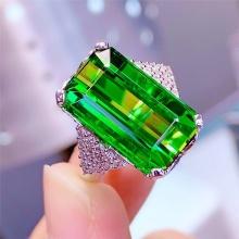 14k Gold 15.3 Ct Natural Tourmaline & Diamond Ring