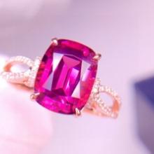 14k Gold 3.1 Ct Natural Tourmaline & Diamond Ring