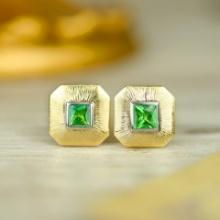 14k Gold 0.50 Ct Natural Tsavorite Earrings