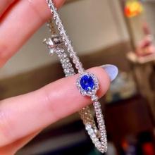 14k Gold 2.63 Ctw Natural Sapphire & Diamond Bracelet