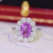 14k Gold 4.22 Ctw Natural Sapphire & Diamond Ring
