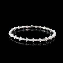 14k Gold 3.15 Ct Natural H Diamond Bracelet