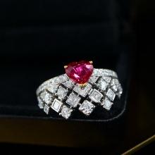 14k Gold 1.58 Ctw Natural Ruby & Diamond Ring
