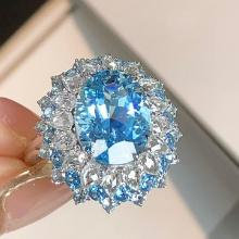 14k Gold 5 Ct Natural Aquamarine Ring