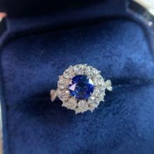 14k Gold 2.72 Ctw Natural Sapphire & Diamond Ring