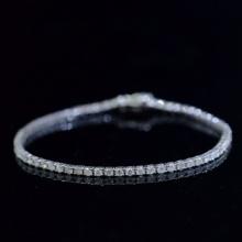 14k Gold 3 Ct Natural H Diamond Bracelet