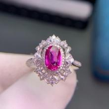 14k Gold 0.86 Ct Natural Padparadscha Sapphire & Diamond Ring