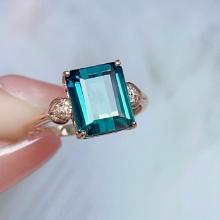 14k Gold 2.89 Ct Natural Tourmaline & Diamond Ring