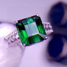 14k Gold 4.5 Ct Natural Tourmaline & Diamond Ring
