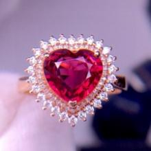 14k Gold 2.6 Ct Natural Tourmaline & Diamond Ring