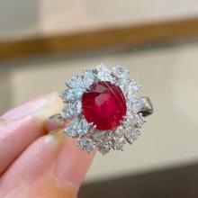 14k Gold 3.09 Ctw Natural Ruby & Diamond Ring