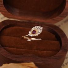 14k Gold 0.7 Ct Natural Ruby & Diamond Ring