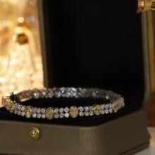 14k Gold 5.15 Ctw Natural Yellow Diamond & Diamond Bracelet