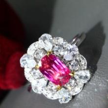 14k Gold 0.98 Ctw Natural Ruby & Diamond Ring