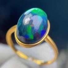 14k Gold 5 Ct Natural Opal Ring